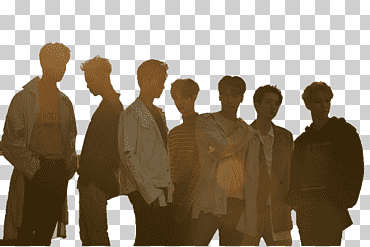 got7 eres 7 por 7 ojos en ti jyp entretenimiento, obtuve 7, grupo social, silueta, conversacion png