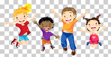 Cuatro niños saltando ilustración, actividad después de la escuela primaria plan de estudios preescolar, juegos para niños, niño, clase, mano png