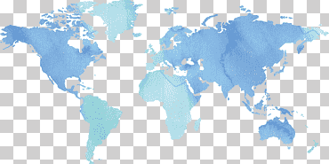 Mapa del mundo, en mapa del mundo, fondo de pantalla digital en azul y verde azulado mapa, pintura de acuarela, azul, mundo png