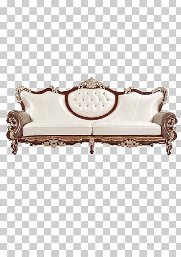 Marco marrón de madera, acolchado blanco, 2 asientos, ilustración, mesa sillón silla muebles, sofá, azul, cuero, sofá vector png