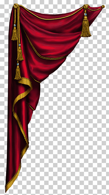 Acto de cortina dos cenefa, cortina de oro, magenta, seda, baner png