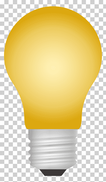 Ilustración de bombilla amarilla, bombilla incandescente, bombilla, vaso, ángulo, linterna png