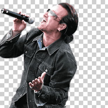 cantante bono, televisión, micrófono, músico png