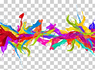 Salpicaduras de pintura amarilla, verde, roja y azul, serigrafía tarjeta de presentación de diseño gráfico, pintura colorida, pintura de acuarela, salpicadura de color, chapoteo png