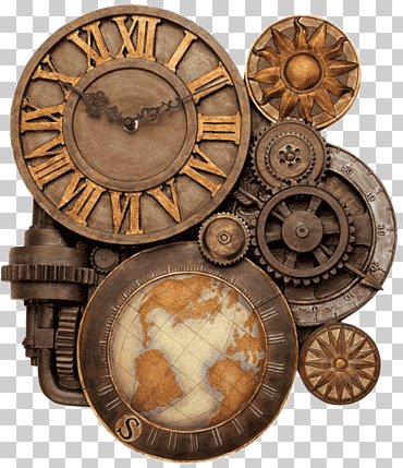 Steampunk engrana las rocas de Aserol Steamcon reloj, reloj, péndulo, reloj, reloj de pared png