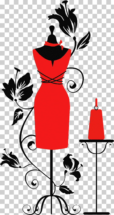 Vestido sin mangas rojo para mujer, forma de vestido de maniquí, modelo plano pintado a mano rojo, pintura de acuarela, famosos, fotografía png