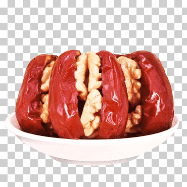 hotan piquillo pimienta azufaifo nueces frutas secas, plato gourmet fechas nueces, comida, fruta seca, plato png