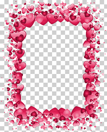 borde derecho del corazón día de San Valentín, borde del corazón rosado del día de San Valentín, marco rectangular de corazón rojo, amor, rectángulo, corazón png