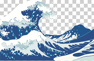 Ilustración de ondas de agua, onda de viento euclidiana, agua de mar azul profundo, azul, invierno, texto png