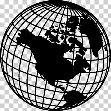 globo terráqueo mapa del mundo, globo terráqueo, diverso, globo, monocromo png