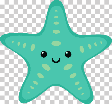 Ilustración de una estrella de mar verde, animal acuático criatura del mar profundo, animales de playa, Oceano, animal, Biología Marina png