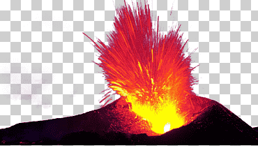 volcán magma rock, volcán, natural, rock, escena png
