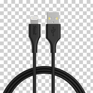 cargador de batería cable eléctrico usb lightning programa mfi, cable de datos simple de apple, cable, teléfono móvil, manzana verde png