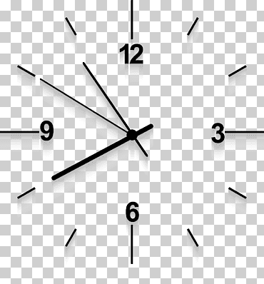 Ilustración de reloj analógico en blanco y negro, reloj de péndulo euclidiano, escala de reloj, ángulo, rectángulo, triángulo png