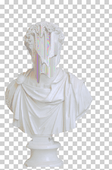 busto del hombre blanco, holografía estatua de escritorio, diverso, estética, pegatina png