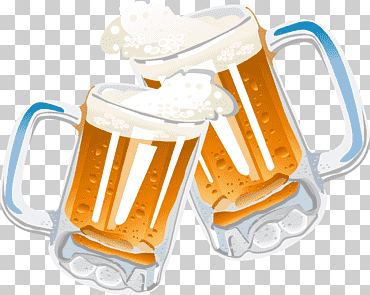 Ilustración clara de dos jarras de cerveza, bebida de cristalería, alegre brindis de celebración, comida, botella de cerveza, cerveza png