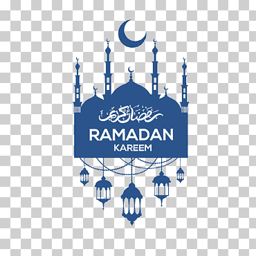 Ramadán eid al-fitr Eid Mubarak ilustración, islámica Ramadán decoraciones, Ramadán Kareem ilustración, azul, colgante, texto png