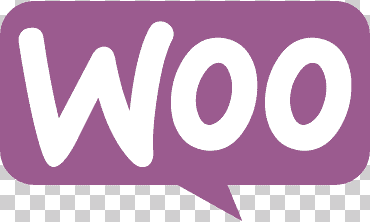 fondo morado con superposición de texto, logo de woocommerce, iconos logos emojis, empresas tecnológicas, púrpura png