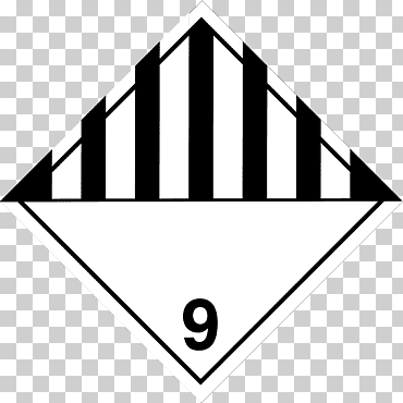 Etiqueta de artículos peligrosos diversos clase 9 de materiales peligrosos. Un número, rombo., ángulo, etiqueta, triángulo png