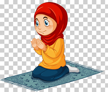 chica con tocado de hijab, oración islam musulmán orando manos, islam, dibujos animados, personaje de ficción, religión png