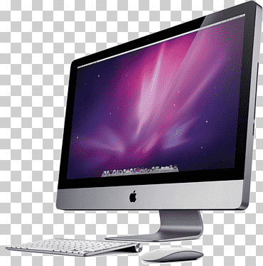 imac plateado con teclado y mouse de Apple, computadoras de escritorio imac macbook air apple intel core i5, macbook, electrónica, computadora, accesorio de monitor de computadora png
