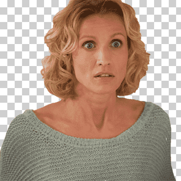 mujer vestida con una camiseta con cuello redondo gris, alexandra lamy sorprendida, en el cine, alexandra lamy, mujer png