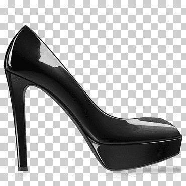 bomba de plataforma de charol negro impar, zapato de mujer de tacón negro, ropa, zapatos de mujer, impar png