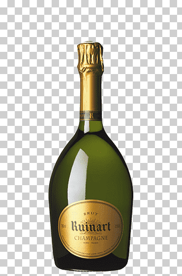 botella de champán ruinart, ruinart brut, comida, champán, ruinart png