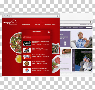 Página web con publicidad de marca de software para computadora, pausa para el almuerzo, Mostrar anuncio, medios de comunicación, publicidad png