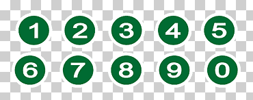 Ilustración de números verdes, círculo de números de iconos de computadora, números, texto, logo, firmar png