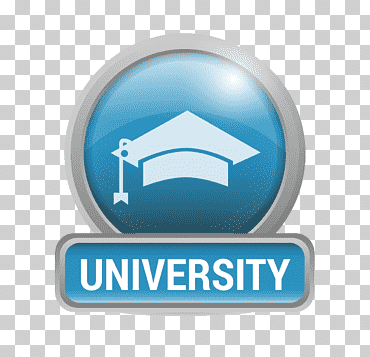 logotipo de la universidad, material del logotipo campus metálico, azul, plantilla de diseño de logo gratis, texto png