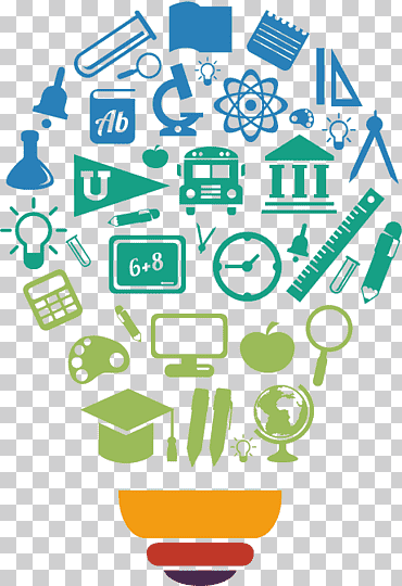Ilustración de autobús y regla, aprendizaje de tecnología educativa ligera de estudiante, elemento bombilla, texto, Universidad, número png