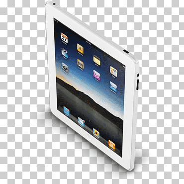 Tablet PC blanca encendida ilustración, dispositivo electrónico dispositivo multimedia multimedia accesorio, ipad blanco, electrónica, artilugio, teléfonos móviles png