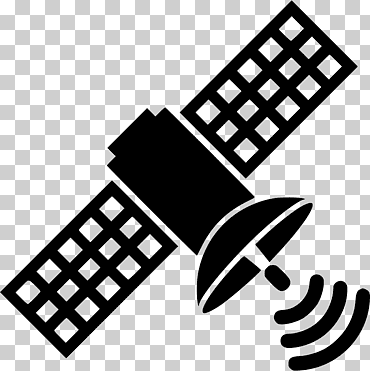 Comunicaciones satelitales, iconos de computadora, radio satelital., monocromo, negro, emisión png