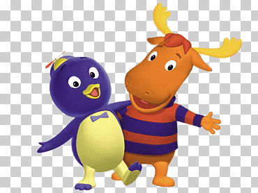 Ilustraciones de alces y pingüinos, grandes amigos tyrone y pablo., en el cine, dibujos animados, los Backyardigans png