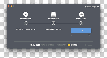 Linux MacOS Etcher، linux, الزاوية, الإلكترونيات, برنامج الكمبيوتر png