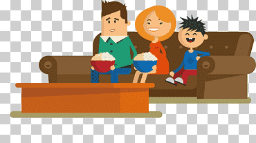 televisión dibujo sofá dibujos animados, una persona viendo tv, sofá, Reino libre, familia png