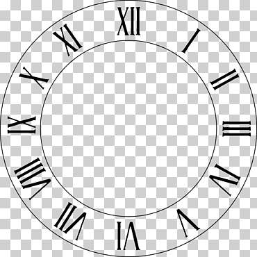 números romanos de la cara del reloj, anillo del reloj, blanco, anillo, monocromo png