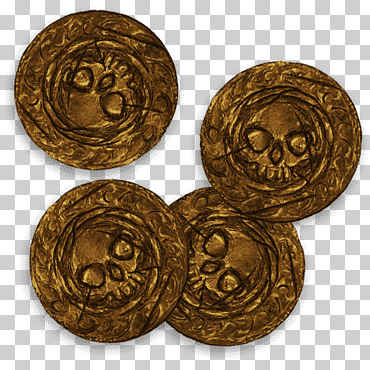 doubloon moneda metal dorado latón, moneda, oro, piratería, metal png