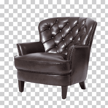silla acolchada de cuero de la bañera, acolchada, sofá, silla de club club, muebles de cuero, sofá, marrón, sofá, sofá vector png