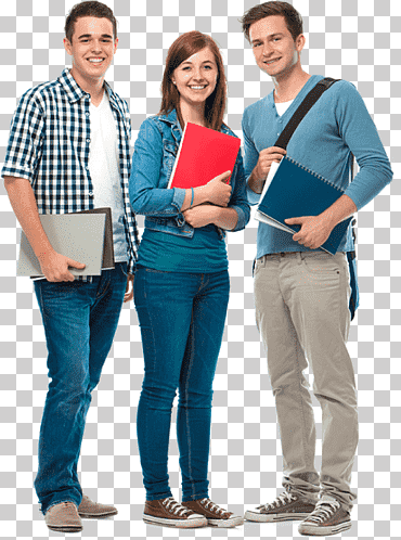Mujer sonriente de pie entre dos hombres, Sat bildung, universidad de educación de estudiantes de Oase, estudiantes, camiseta, gente, relaciones públicas png