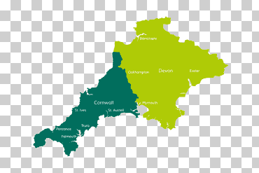 Devon North Somerset South West Coast Path Mapa de carreteras, mapa, mundo, Reino Unido, mapa vial png