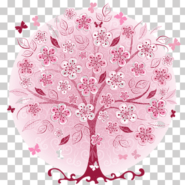ilustracion grafica arbol, arbol, arreglos florales, corazón, rama png