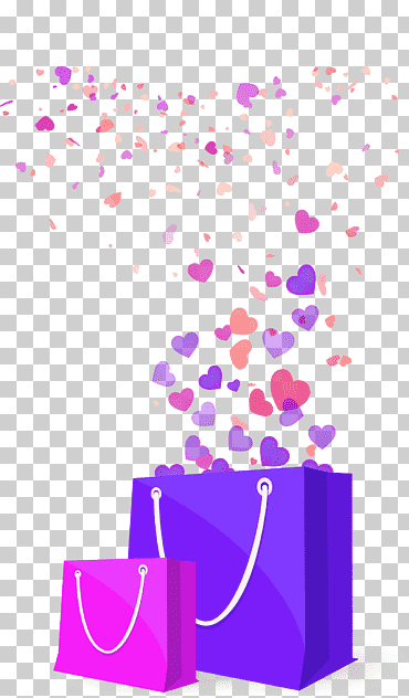 Ilustración de la bolsa de papel púrpura y azul, archivo de computadora de compras euclídeas, ilustración amor bolsa de compras flotada, amor, púrpura, Violeta png