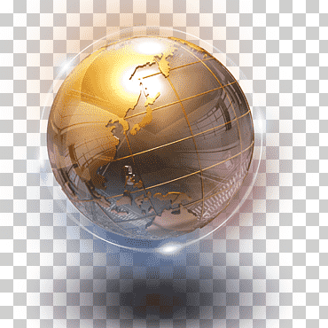 Ilustración de globo dorado, ciencia de la tierra datos de computación en la nube, tierra, diseño web, globo, Servicio png