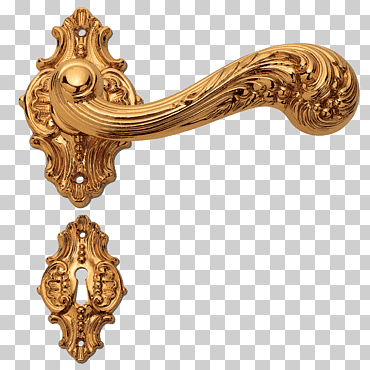 Manija de la puerta de latón., metal, encargarse de, escudo png