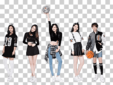 cinco mujeres posando para, corea del sur grupo de chicas k-pop grupo de chicos ídolo coreano, aoa, Moda, grupo social, zapato png