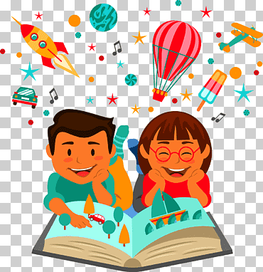 Niño animado y una niña leyendo un libro de lectura, un niño leyendo aprendiendo el ejemplo de educación, un niño leyendo, amor, ropa de ninos, corazón png