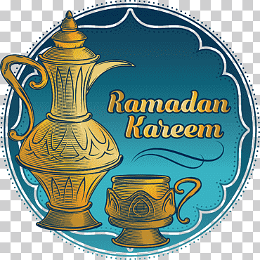 Ilustración de Ramadán Kareem, icono euclidiano, etiqueta azul de Ramadán, vacaciones, etiqueta, etiqueta de oro png