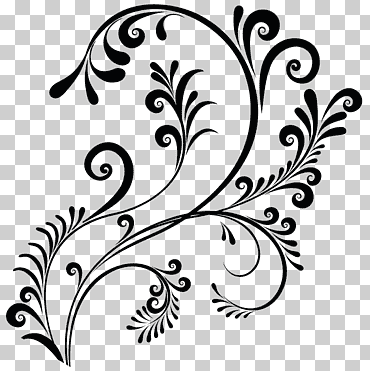 diseño floral flor monocromo adorno, flor, hoja, floral, rama png